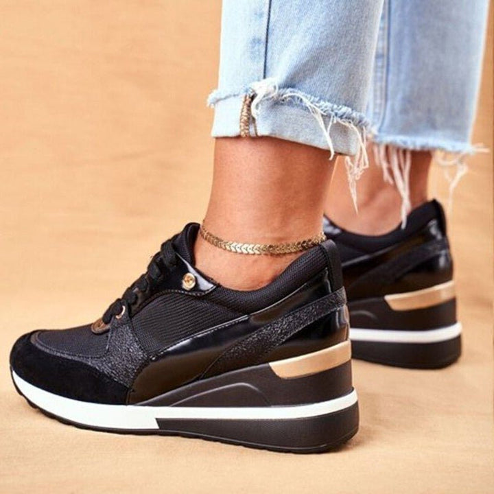 Sneakers met colorblock-design en veters voor dames