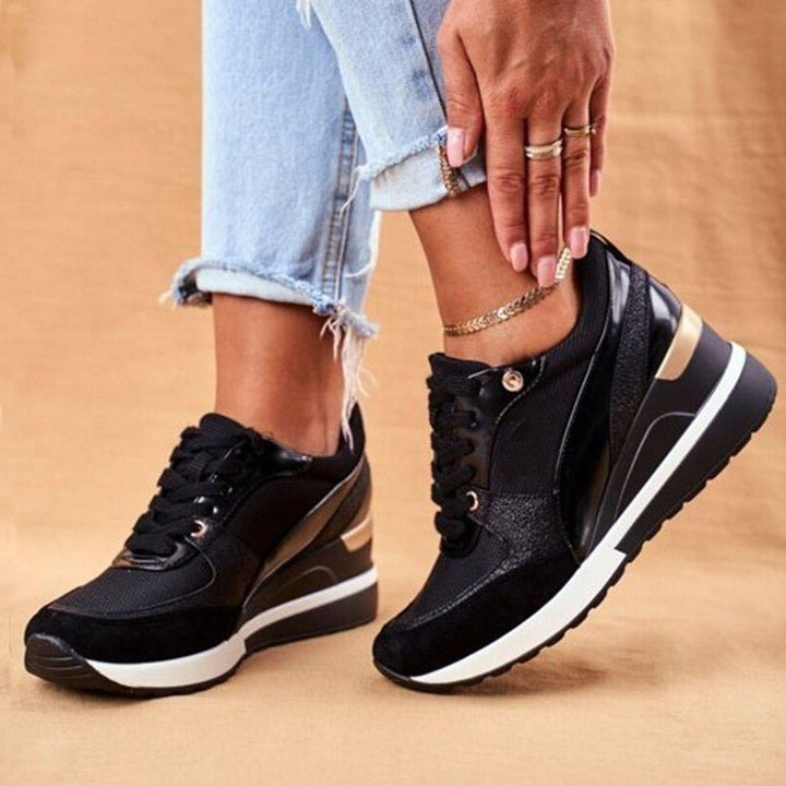 Sneakers met colorblock-design en veters voor dames