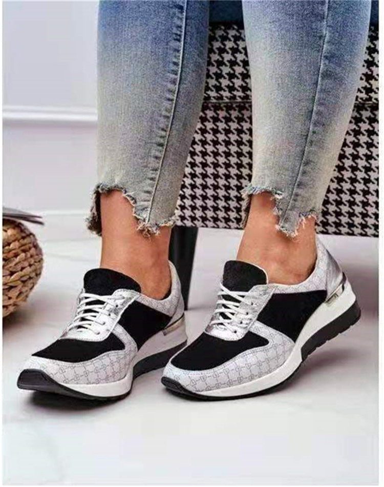 Sneakers met colorblock-design en veters voor dames