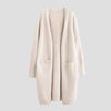 Lang open cashmere vest voor dames