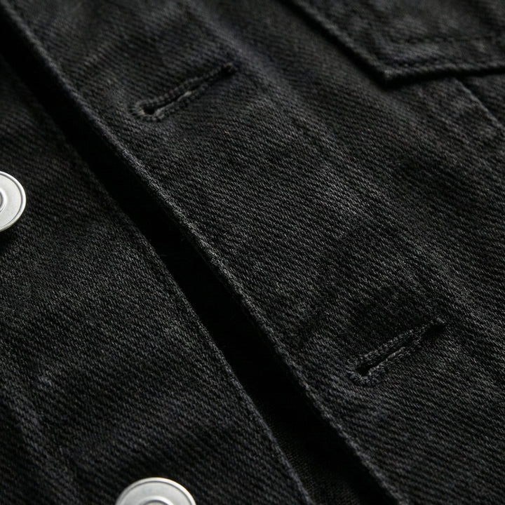 Denim jasje met knoopsluiting, reverskraag en lange mouwen voor dames