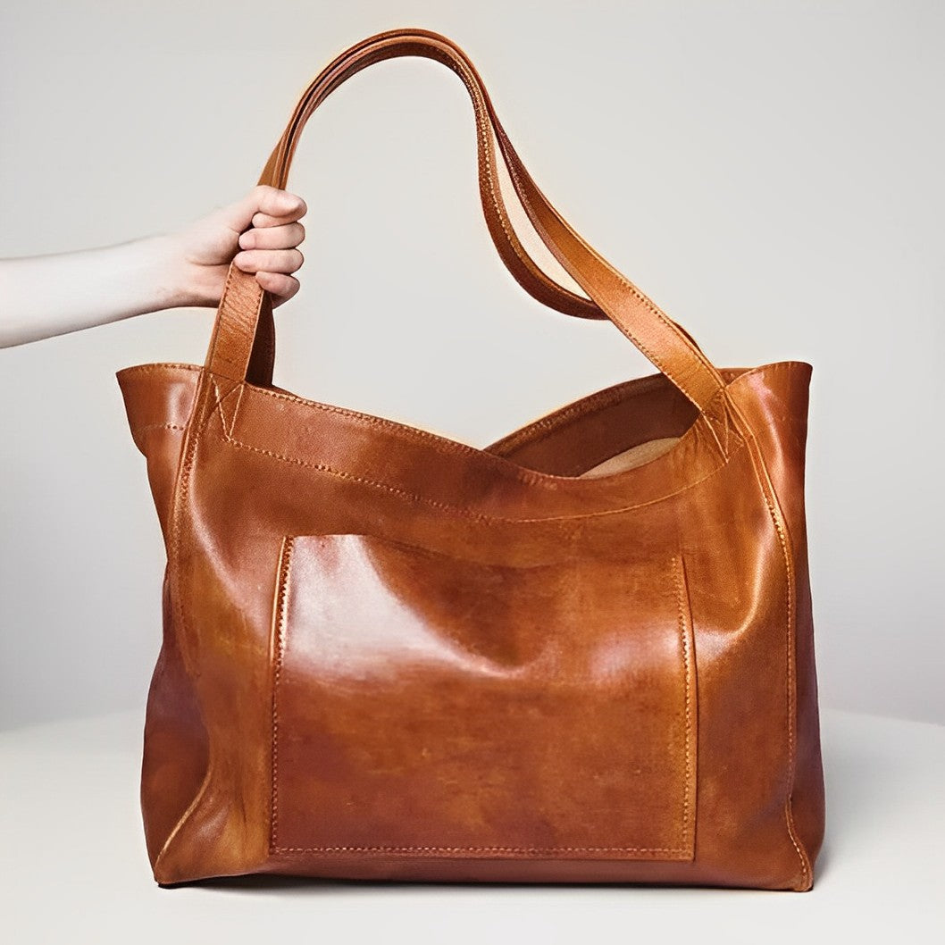 Luxe Leren Schoudertas voor een Elegante Look