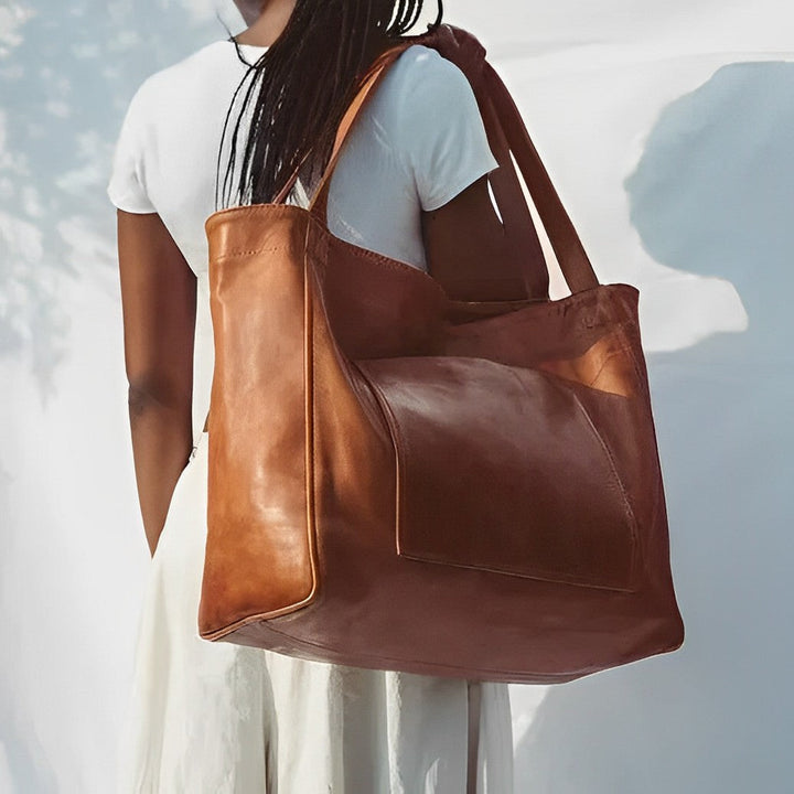 Luxe Leren Schoudertas voor een Elegante Look