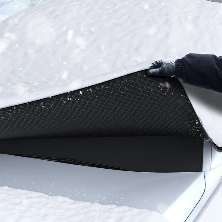 Magnetische sneeuwhoes voor autoruit met spiegelbeschermers en reflecterende strepen