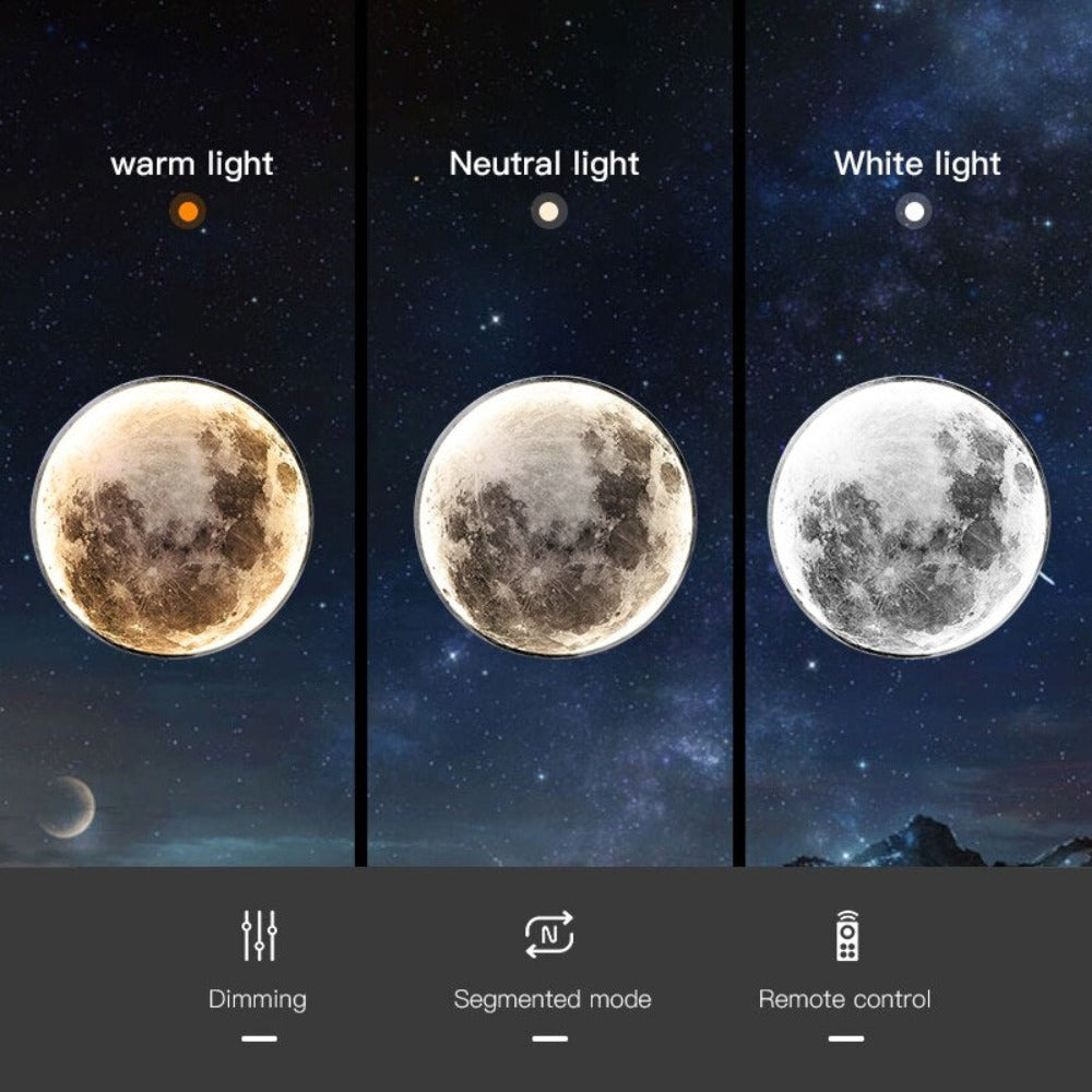 3D LED Maan of Aarde Plafond- of Wandlamp - Magische Verlichting voor Jouw Ruimte