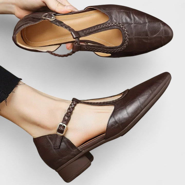 Leren Mary Jane-schoenen voor dames