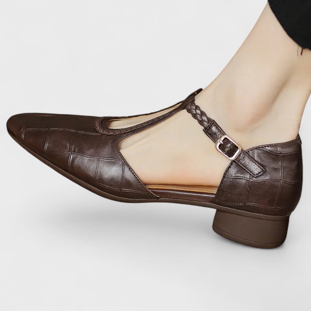 Leren Mary Jane-schoenen voor dames