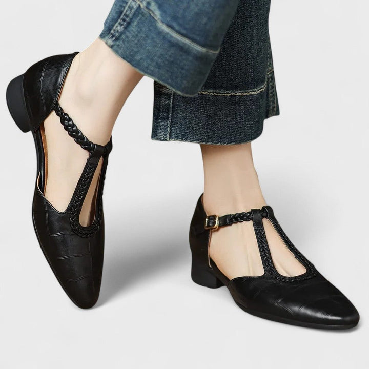 Leren Mary Jane-schoenen voor dames