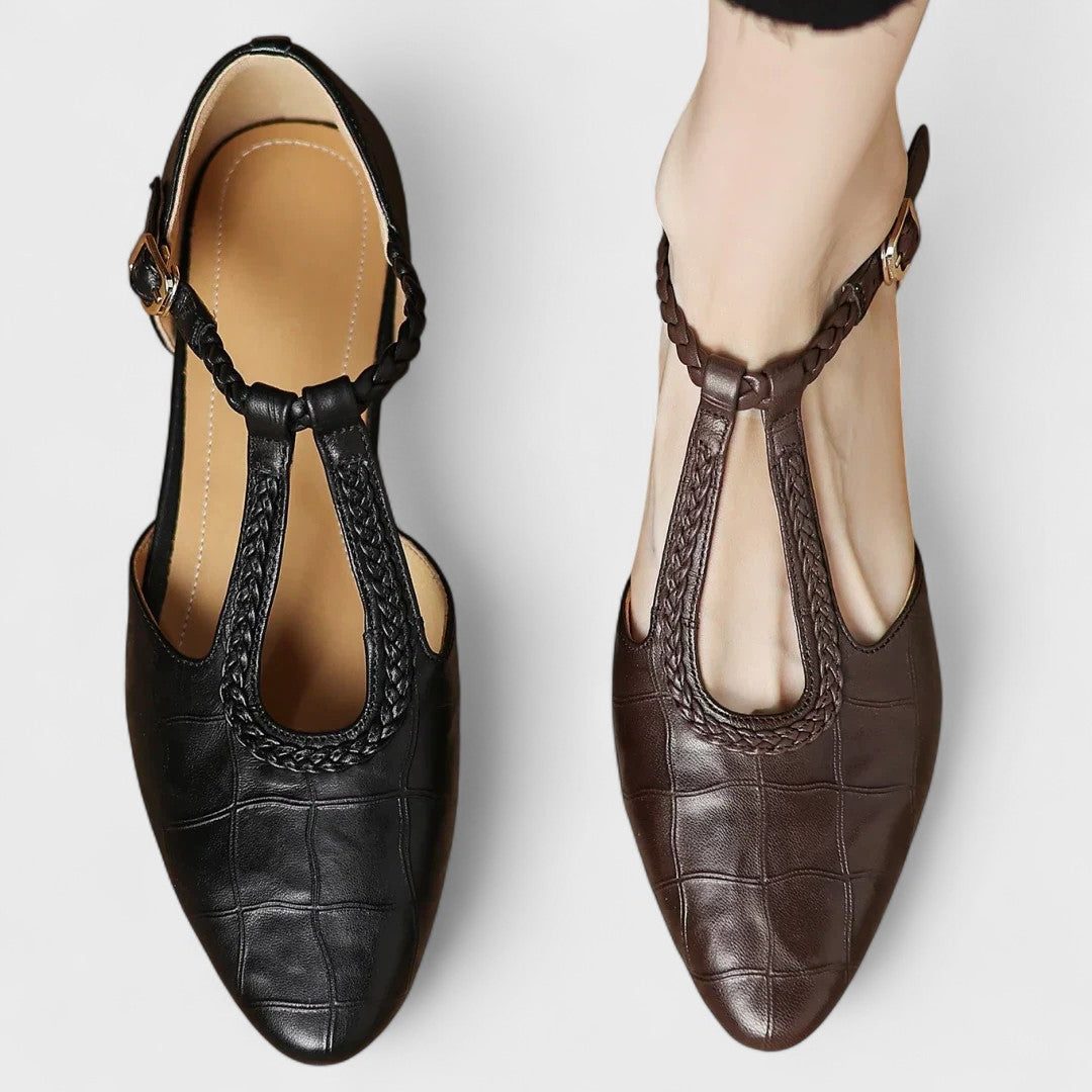 Leren Mary Jane-schoenen voor dames