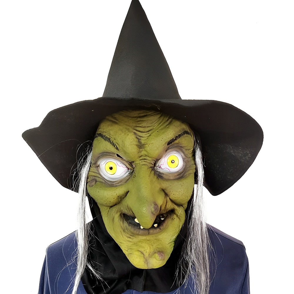 Realistisch siliconen oudemannenmasker voor heren voor Halloween met gezichtsbeharing en borststuk