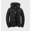 Heren winterjas met capuchon, puffer-model met gewatteerde isolatie en ritszakken