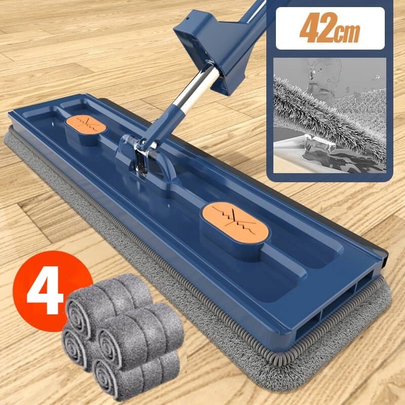 Microvezel vlakke mop pads zelfwringend knijp opvouwbare emmer zelfwringend
