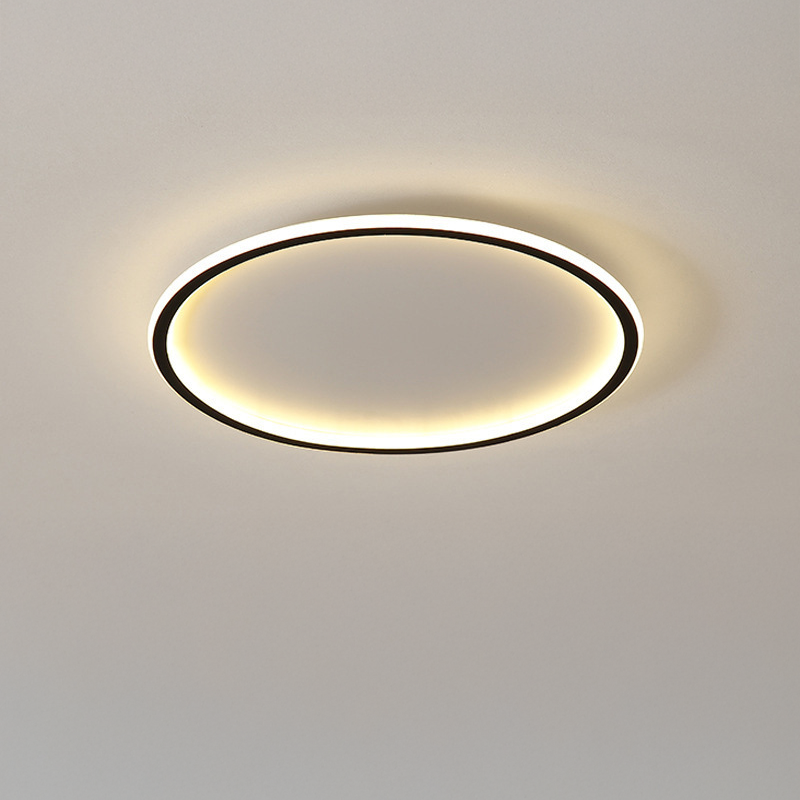 Scandinavische ronde plafondlamp met LED-gloed