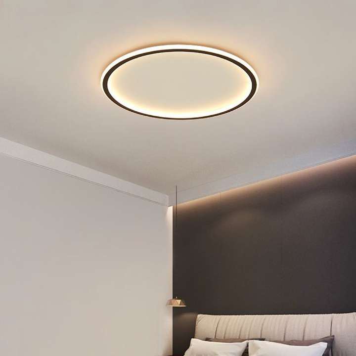 Scandinavische ronde plafondlamp met LED-gloed