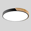 Scandinavische LED-plafondlamp in macaronvorm met houtaccent voor woonkamer of slaapkamer