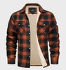 Elegant heren flanellen jack in vintage stijl met fleece voering en knoopsluiting - George