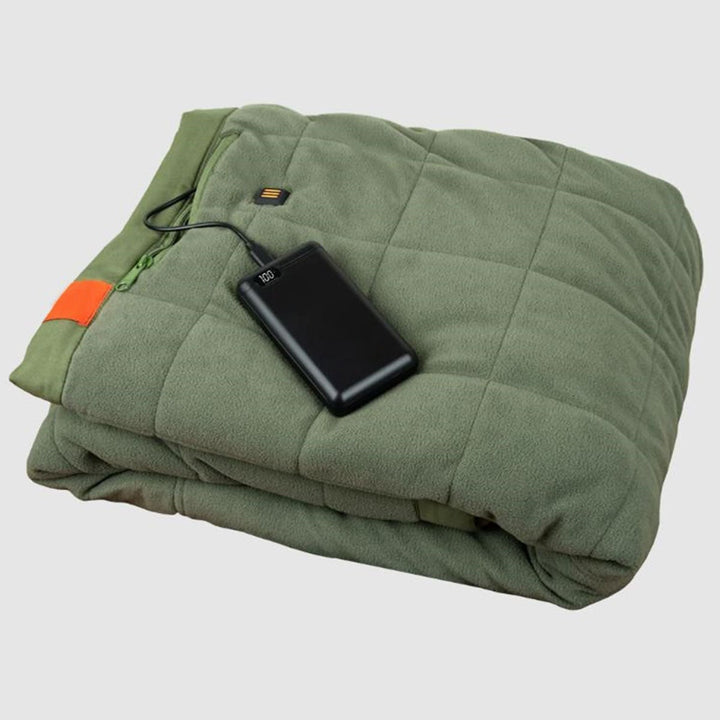 Verwarmde buitendeken met ingebouwde powerbank en 3 zones