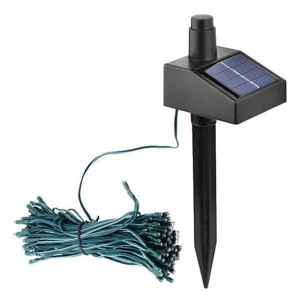 Zonne-energie lichtsnoer voor buiten met 100 LED's sprookjesverlichting voor tuin en landschap met verstelbaar paneel
