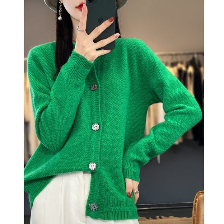 Oversized kasjmieren vest met knoopsluiting voor dames
