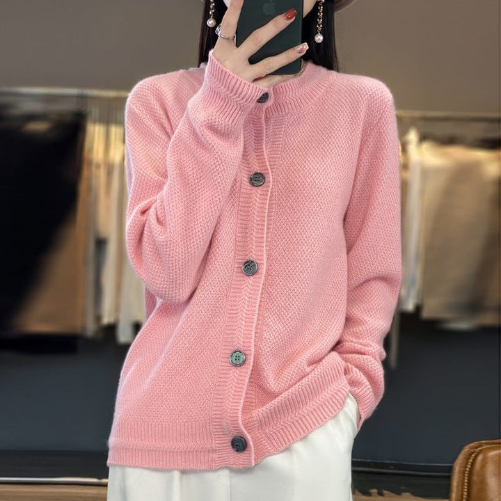 Oversized kasjmieren vest met knoopsluiting voor dames