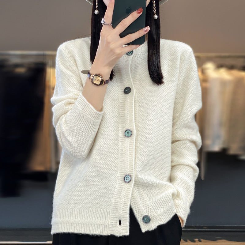 Oversized kasjmieren vest met knoopsluiting voor dames