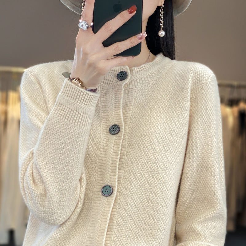 Oversized kasjmieren vest met knoopsluiting voor dames