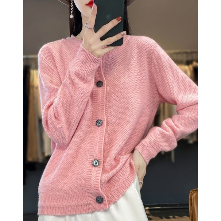 Oversized kasjmieren vest met knoopsluiting voor dames