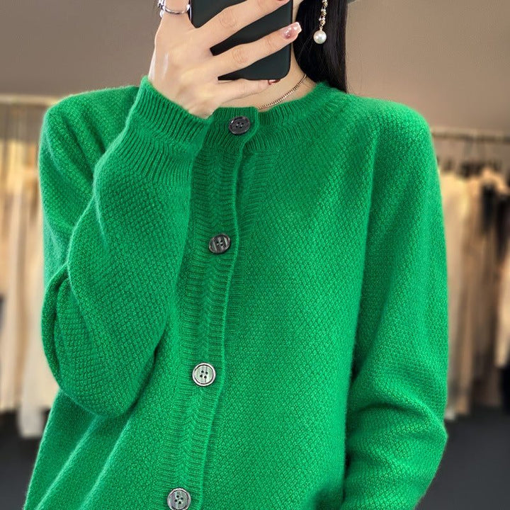 Oversized kasjmieren vest met knoopsluiting voor dames