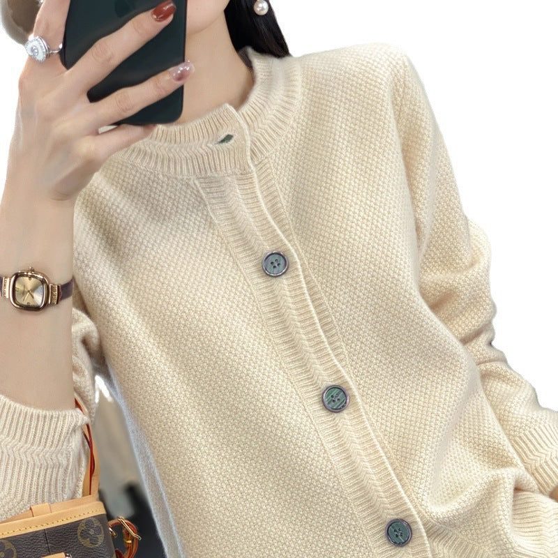 Oversized kasjmieren vest met knoopsluiting voor dames