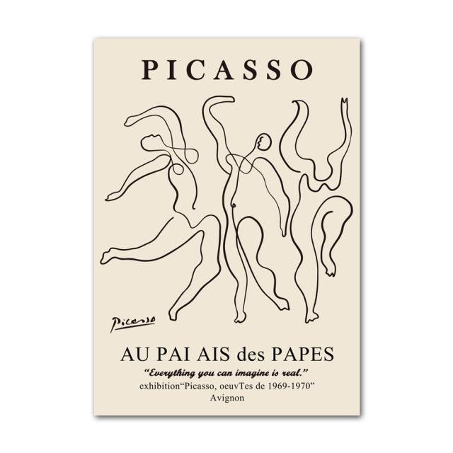 Henri Matisse en Picasso Abstracte Canvas Kunst