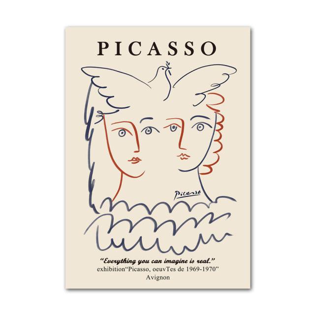 Henri Matisse en Picasso Abstracte Canvas Kunst