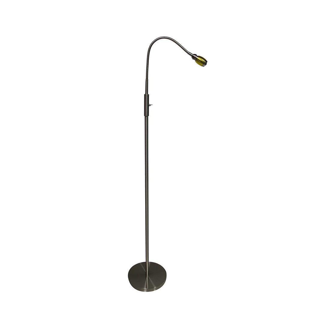Leesvloerlamp met verstelbare zwanenhals-boog LED-werklamp en gerichte heldere lichtbundel