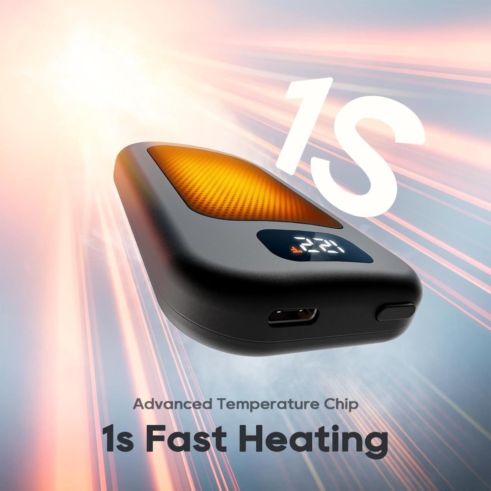 Oplaadbare elektrische handwarmers, herbruikbare zakverwarmer met LED-display en drie warmtestanden