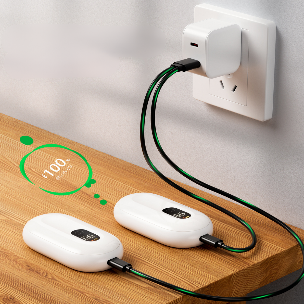 Oplaadbare elektrische herbruikbare handwarmers met magnetisch ontwerp, draagbare zakwarmers, set van 2