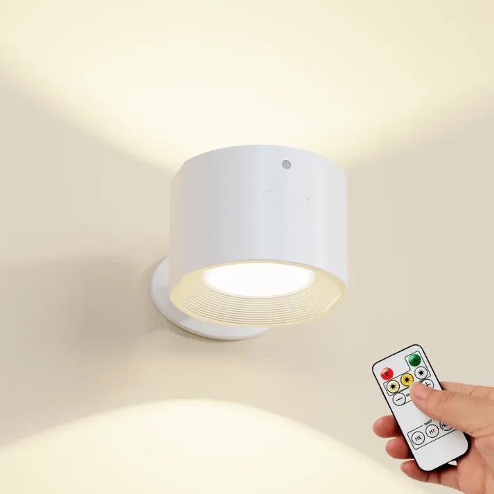 Oplaadbare wandlamp en wandlamp op batterijen met magnetische bevestiging en afstandsbediening
