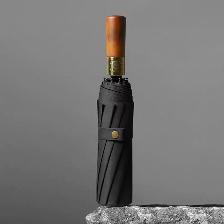 Windbestendige Repel reisparaplu met houten handvat en automatisch opvouwen