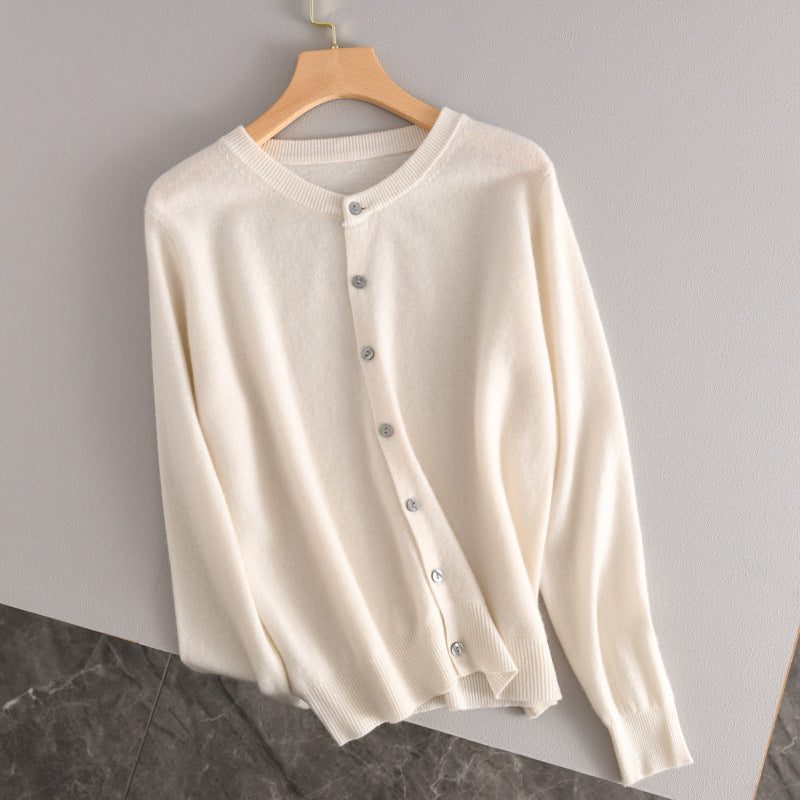 Kasjmieren vest met knoopsluiting voor dames