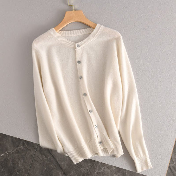 Kasjmieren vest met knoopsluiting voor dames