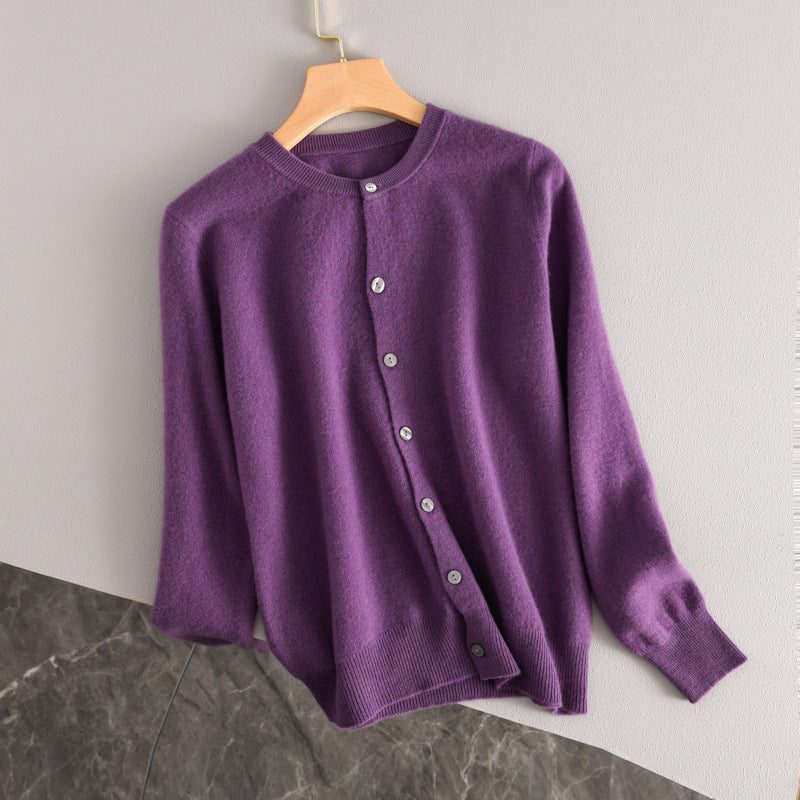 Kasjmieren vest met knoopsluiting voor dames