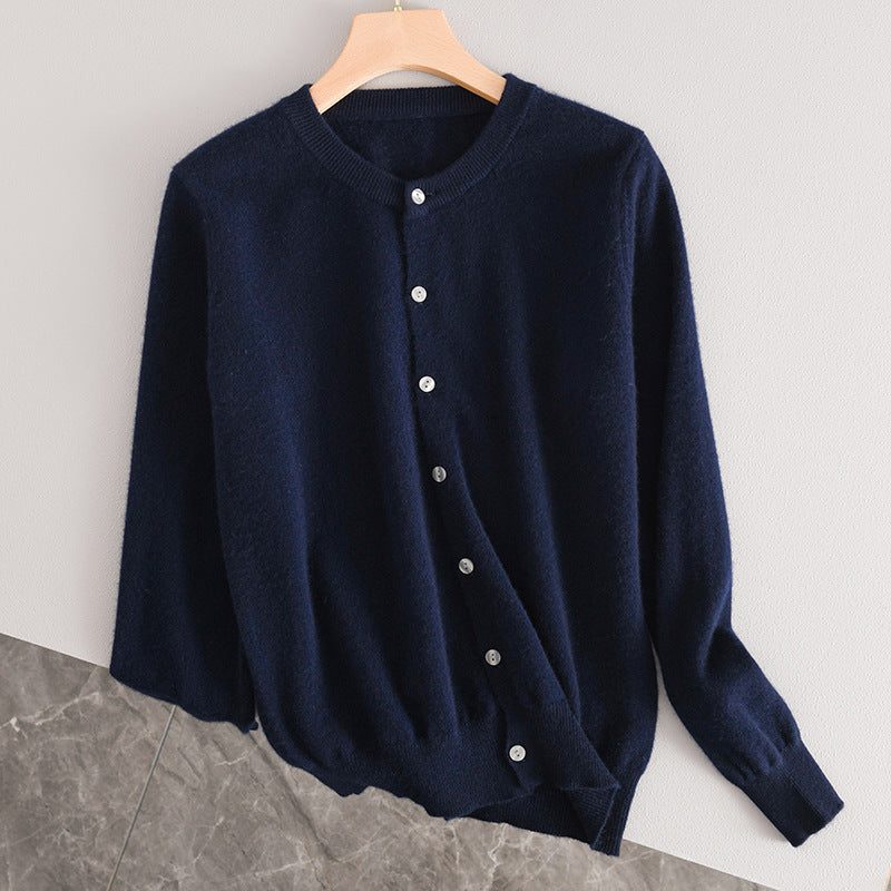 Kasjmieren vest met knoopsluiting voor dames