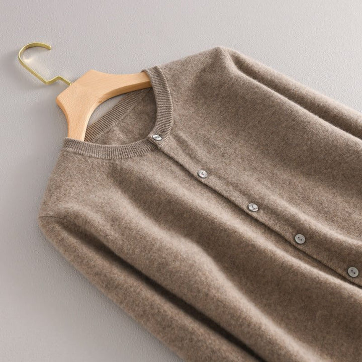 Kasjmieren vest met knoopsluiting voor dames