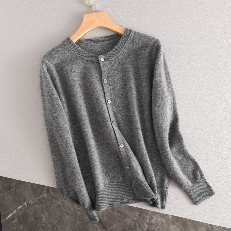 Kasjmieren vest met knoopsluiting voor dames