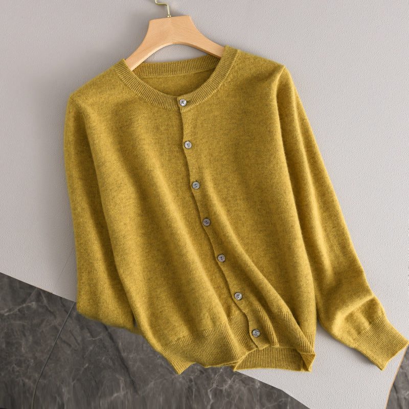 Kasjmieren vest met knoopsluiting voor dames