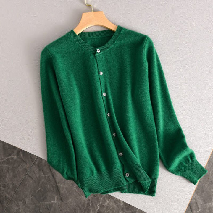 Kasjmieren vest met knoopsluiting voor dames