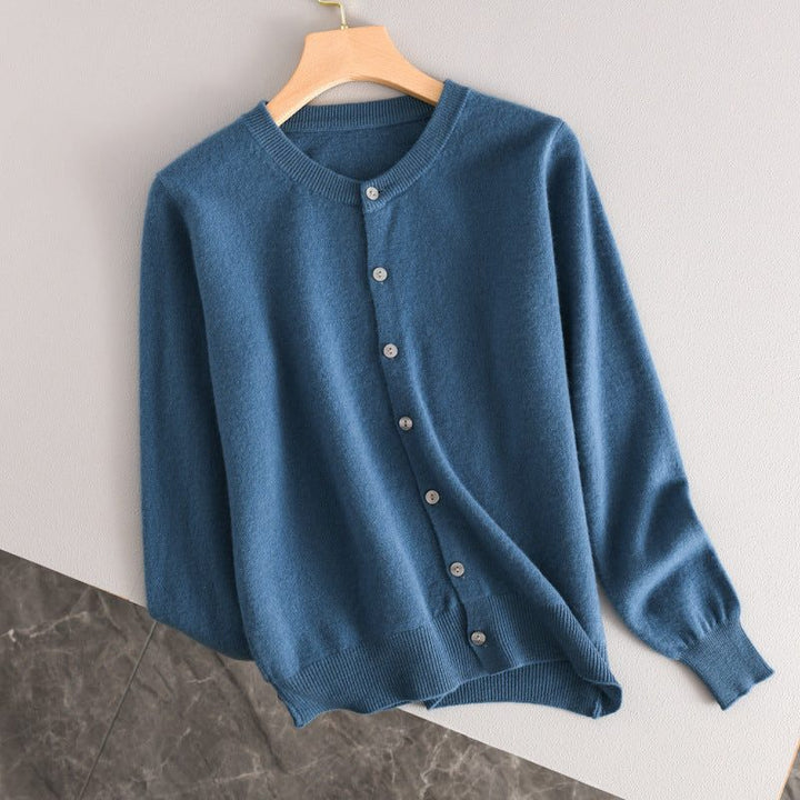 Kasjmieren vest met knoopsluiting voor dames