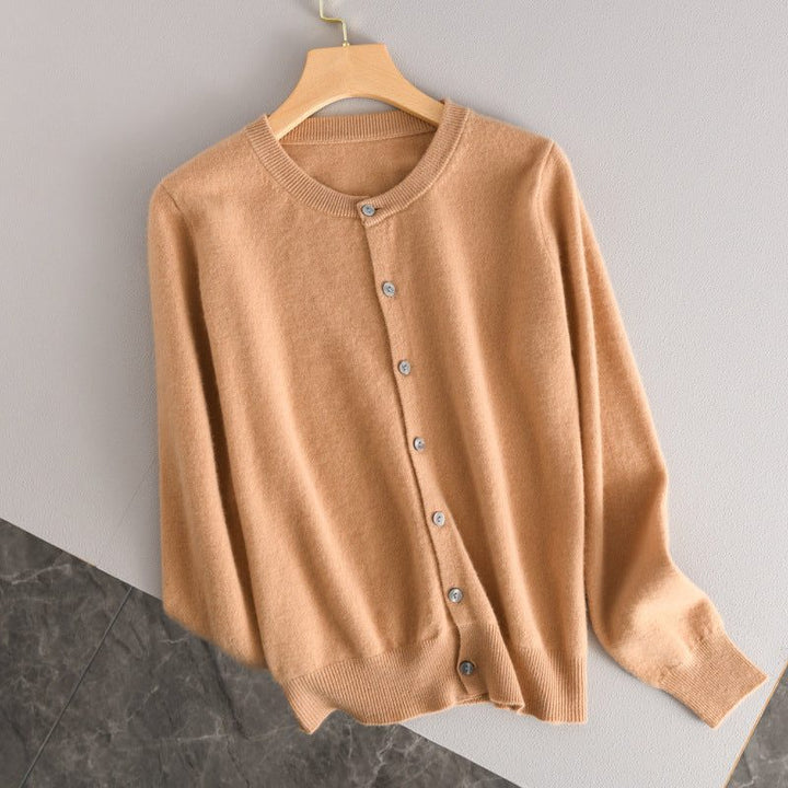 Kasjmieren vest met knoopsluiting voor dames