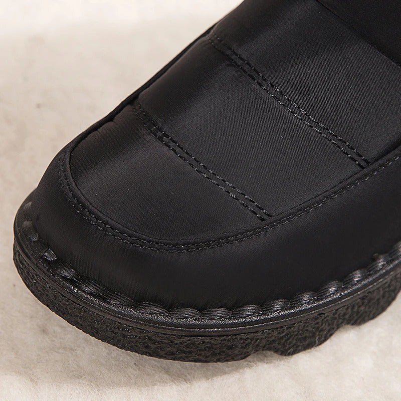 Dames Enkellaarzen Gevoerd met Klittenband - Winterlaars Anti-Slip