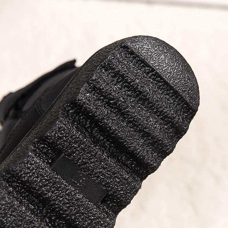 Dames Enkellaarzen Gevoerd met Klittenband - Winterlaars Anti-Slip