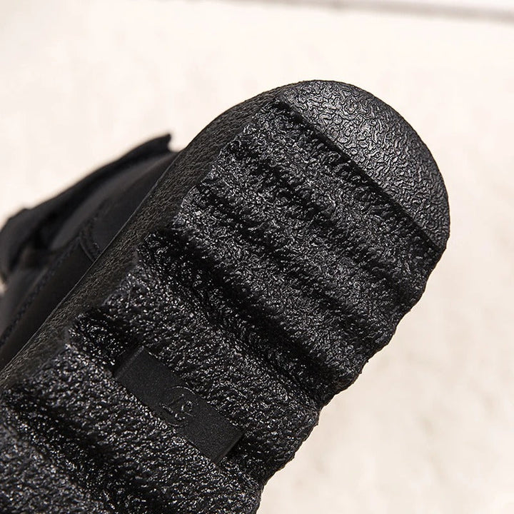 Dames Enkellaarzen Gevoerd met Klittenband - Winterlaars Anti-Slip