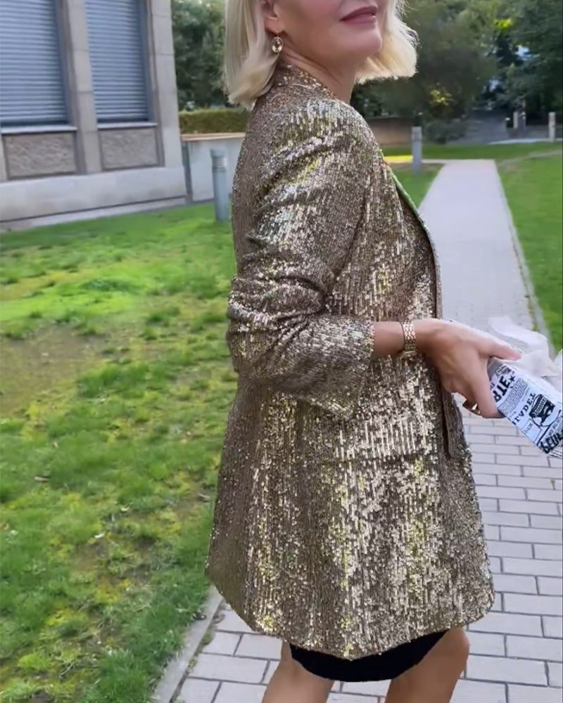 Blazerjasje met pailletten voor dames